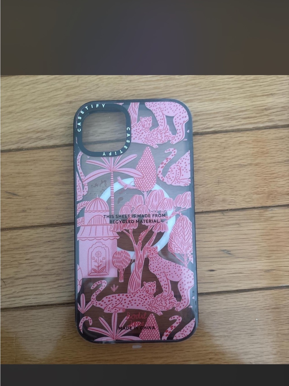 Casetify Pink Pattern Clear iPhone Case